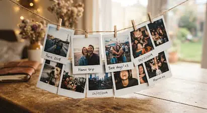 Ảnh polaroid kỷ niệm